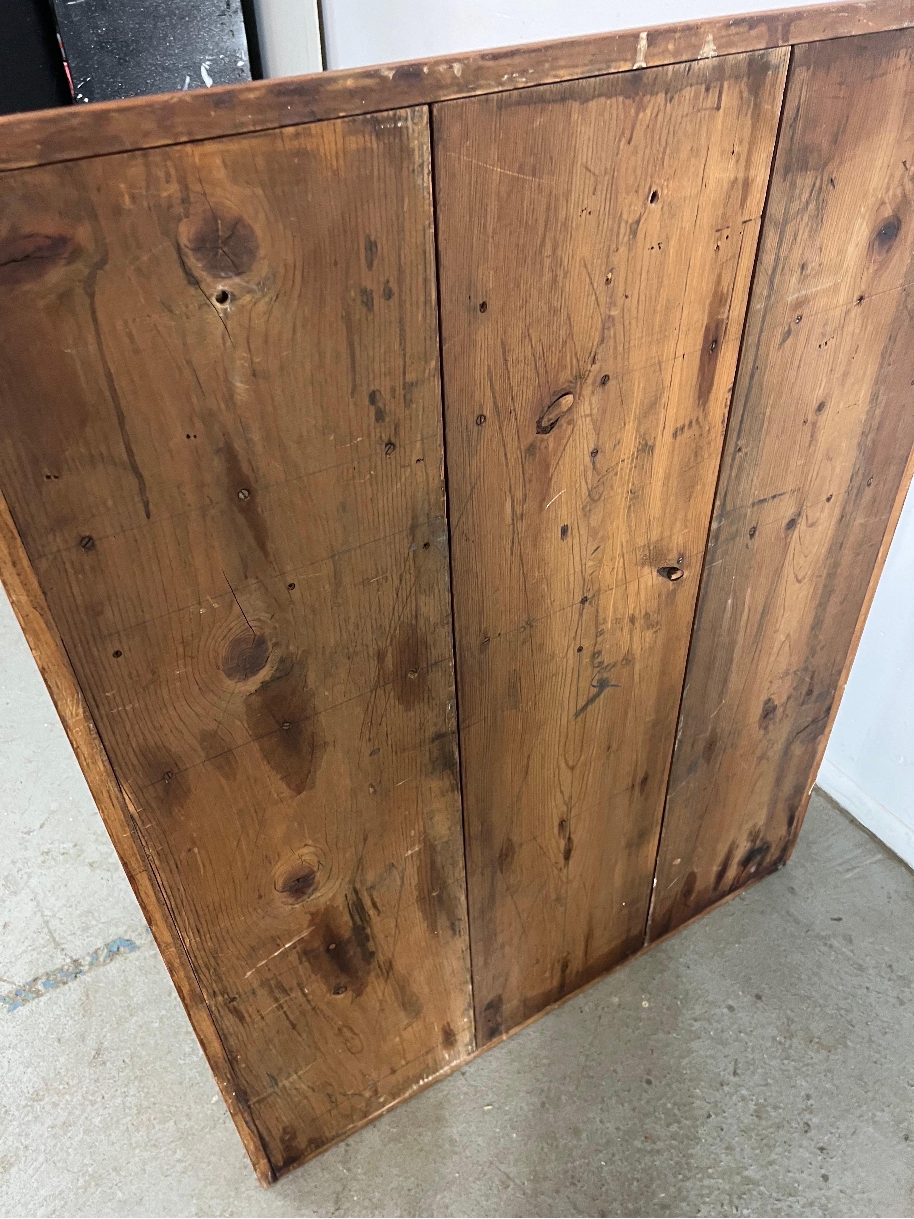 Antique Knotty Pine Country Farm Rustic Wall Shelf/Open Cupboard 7