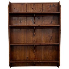 Antique Knotty Pine Country Farm Rustic Wall Shelf/Open Cupboard
