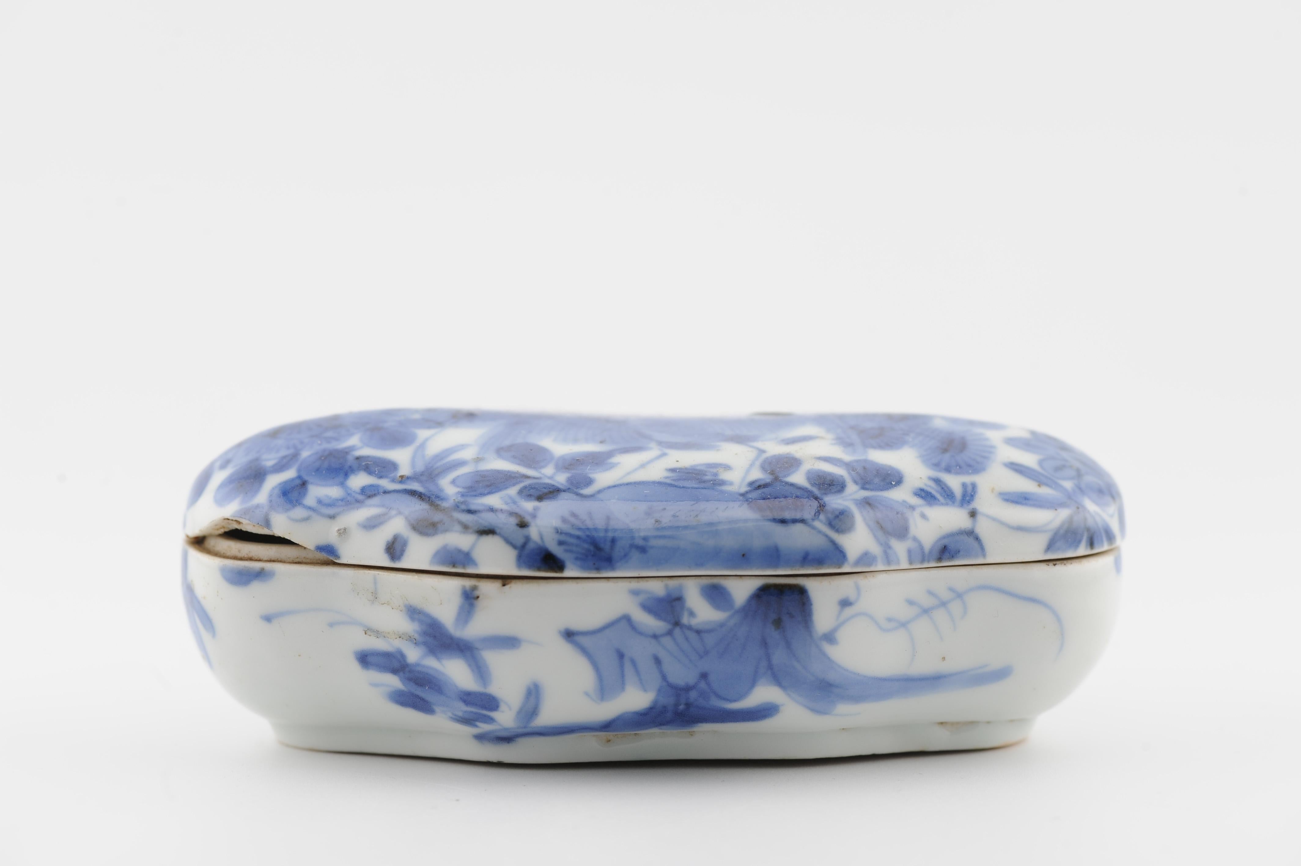 Boîte en porcelaine japonaise Arita PEACOCK ancienne de la période Ko-Imari Edo 17C en vente 10