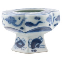 Antique Ko-Imari Edo Period 17C Japanese Porcelain Lid rest Arita FLOWERS