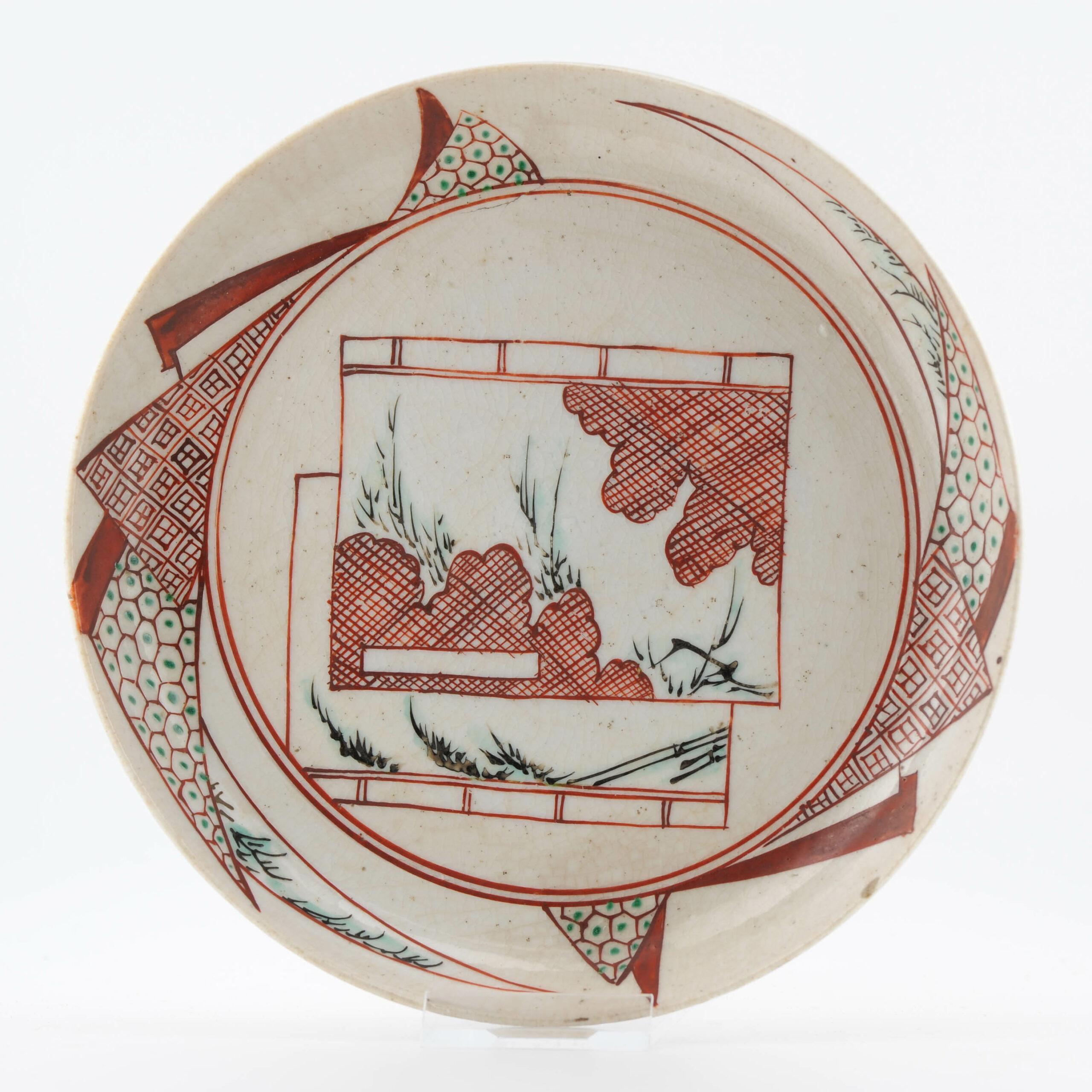 Antico piatto giapponese Ko-Kutani del XVII secolo, periodo Edo, Giappone, 1640-1660 ca. in vendita 2