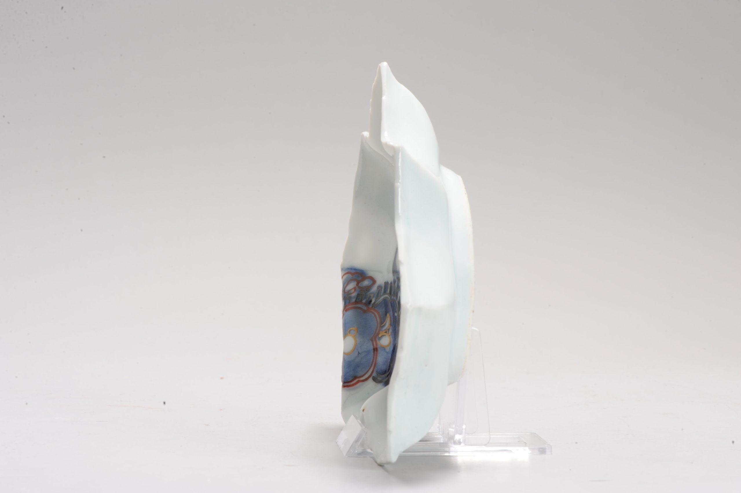 18th Century and Earlier Antique Ko-Kutani Edo Period Japanese Porcelain Dish Arita, 17th Century For Sale