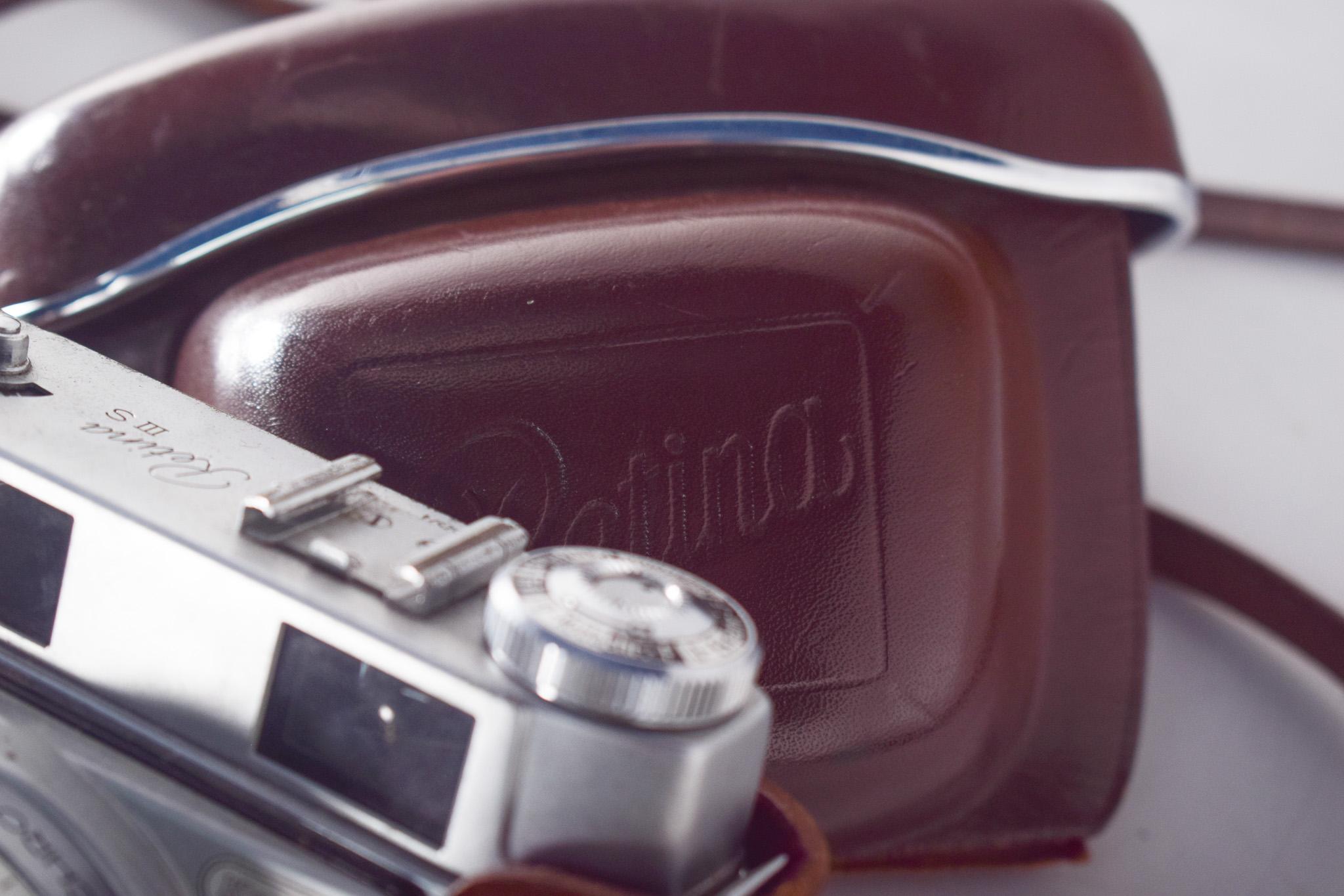 Mid-Century Modern Antique Kodak Retina III S Camera with Leather Case For Sale
