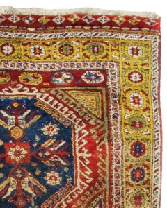 Antique Konya Bozkir Yatak Rug, Late 19th century