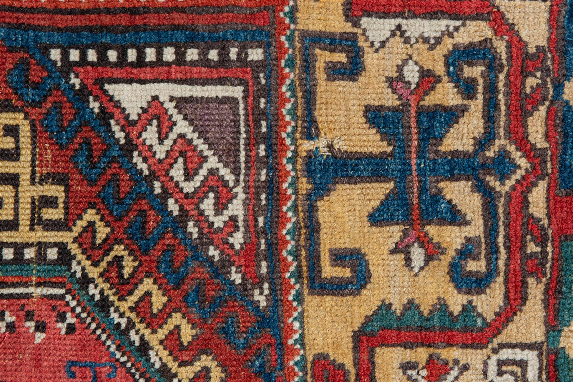 Wool Antique Konya Fragment Panel For Sale
