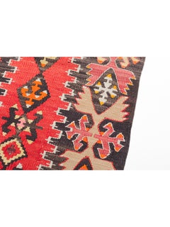 Antique Konya Hotamis Kilim Rug Wool Old Central Anatolian Turkish Carpet