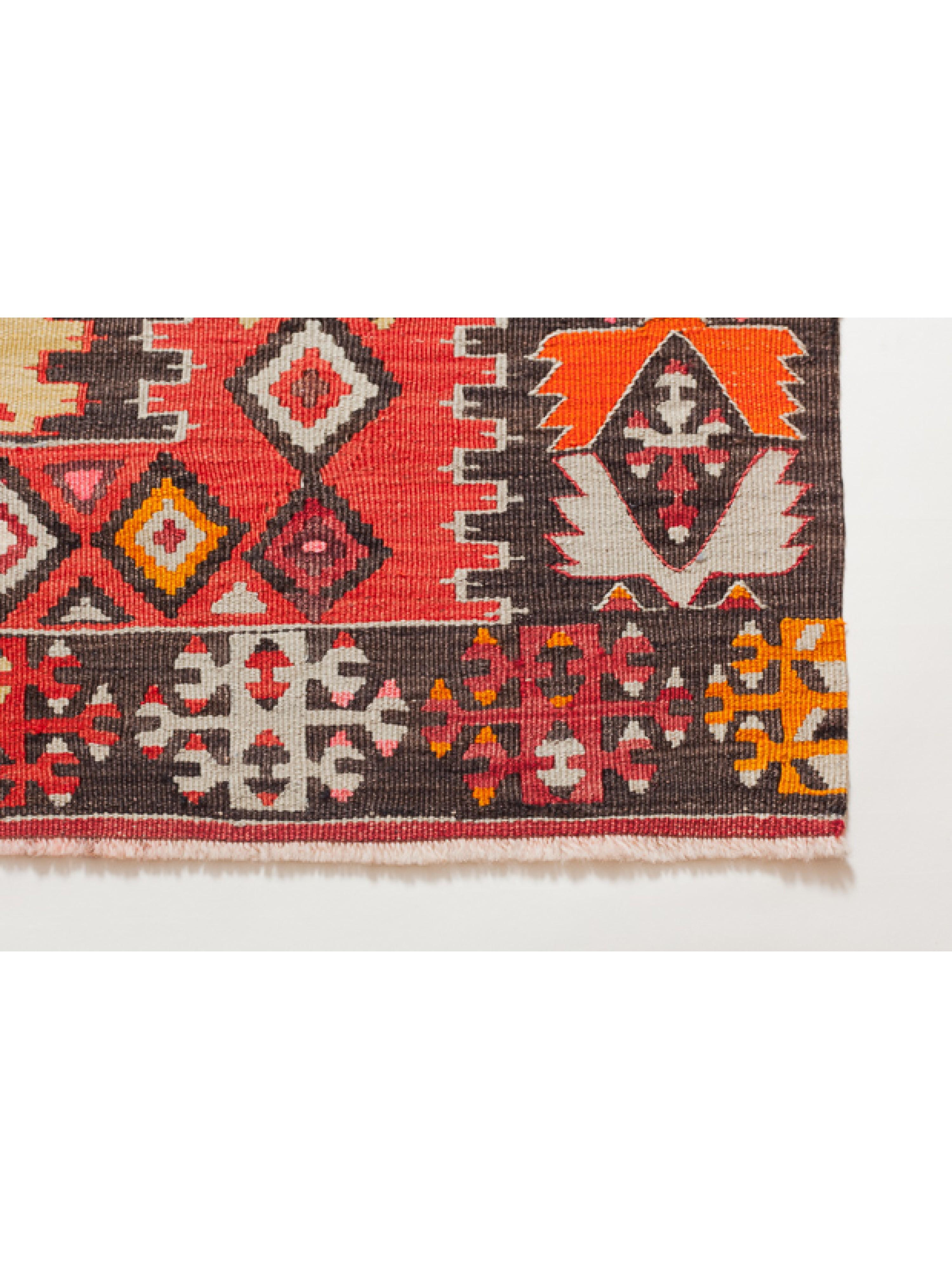Antique Konya Hotamis Kilim Rug Wool Old Central Anatolian Turkish Carpet mediados del siglo XX en venta