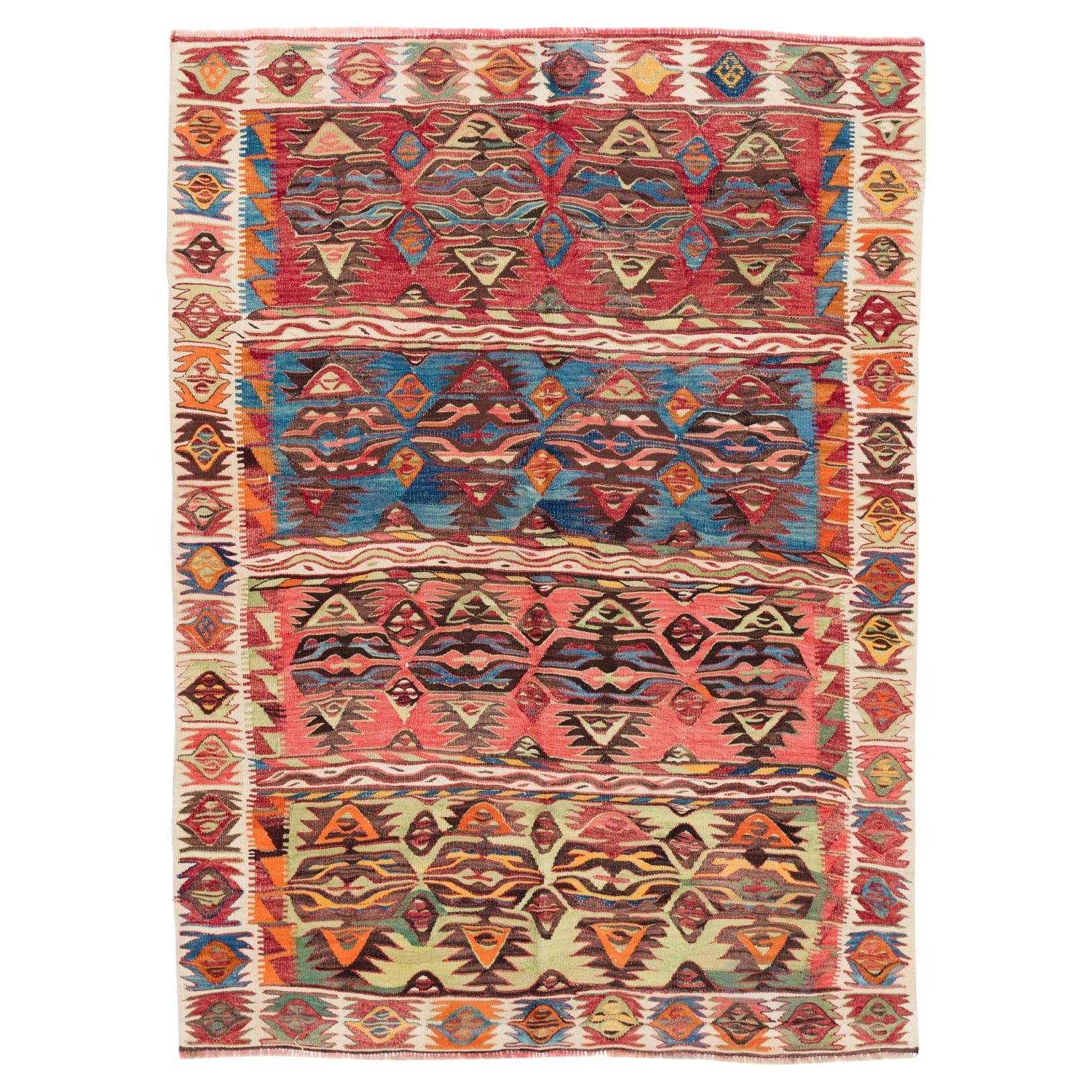 Antigua Alfombra Konya Hotamis Kilim Lana Antigua Alfombra Turca de Anatolia Central