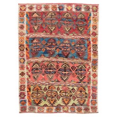 Ancien tapis Kilim Konya Hotamis en laine de Turquie centrale