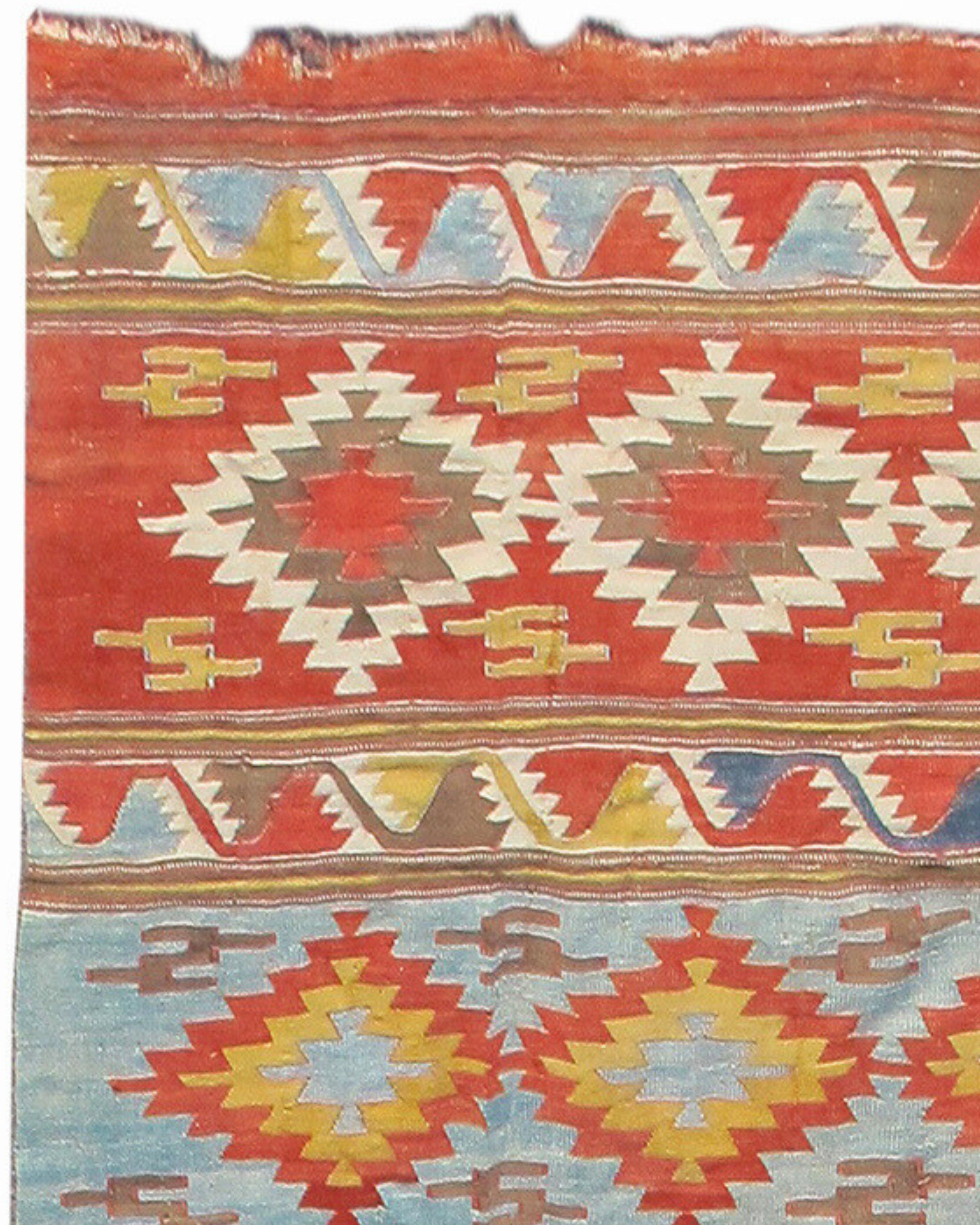 Hand-Woven Antique Turkish Konya Kilim, c. 1800 For Sale