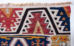 Antique Konya Kilim Rug Wool Old Central Anatolian Turkish Runner Carpet