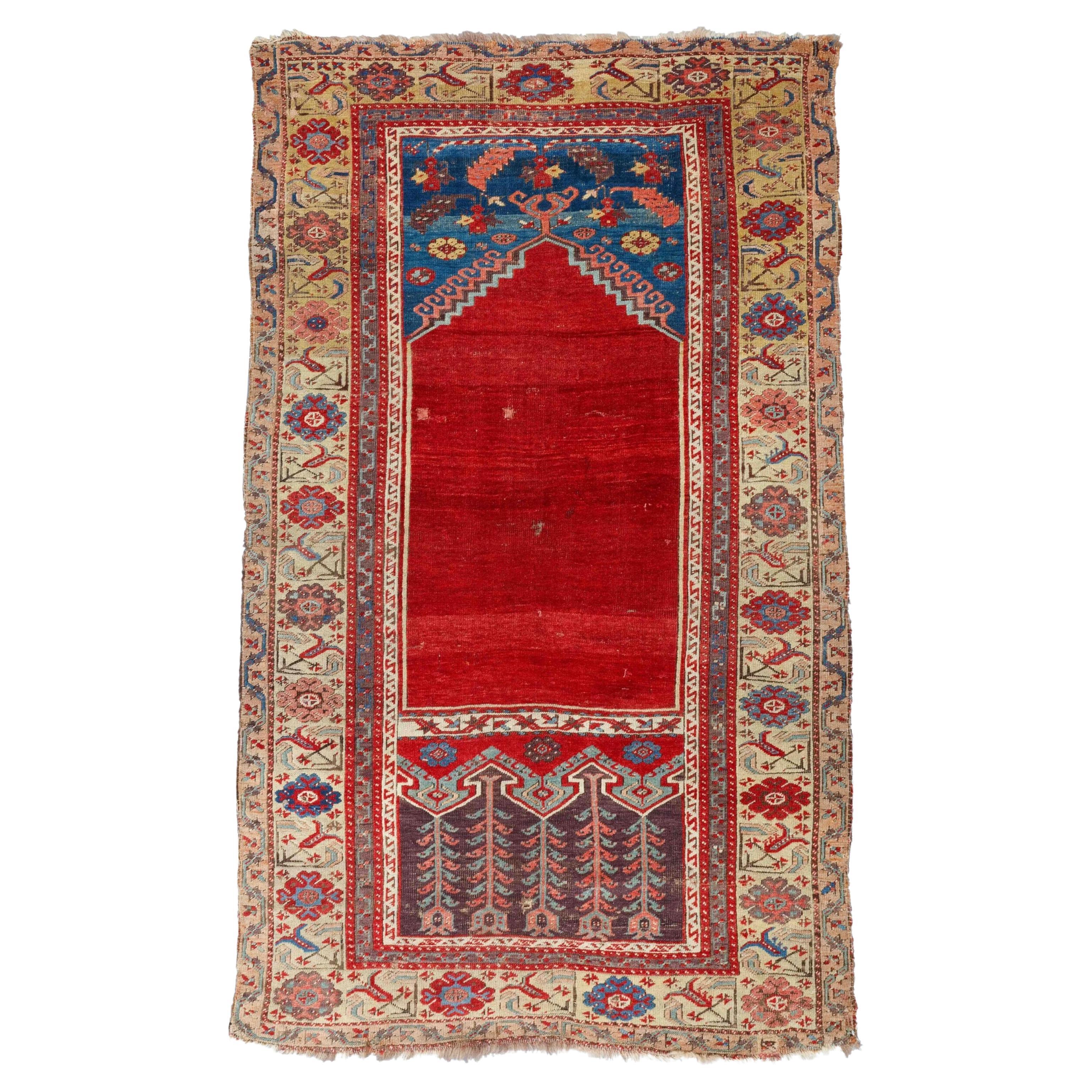 Antique Konya Ladik Rug - Late 18th Century Central Anatolian Konya Ladik Rug For Sale