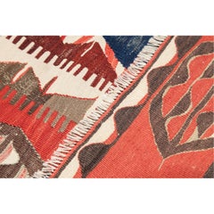 Antique Konya Obruk Kilim Central Anatolian Rug Vintage Wool Turkish Carpet