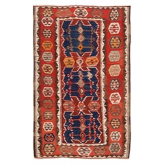 Antique tapis turc vintage Kilim d'Anatolie centrale Konya Obruk