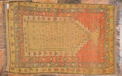 Antique Konya Prayer Rug, Hand-Knotted Wool, Turkey, Circa 1880