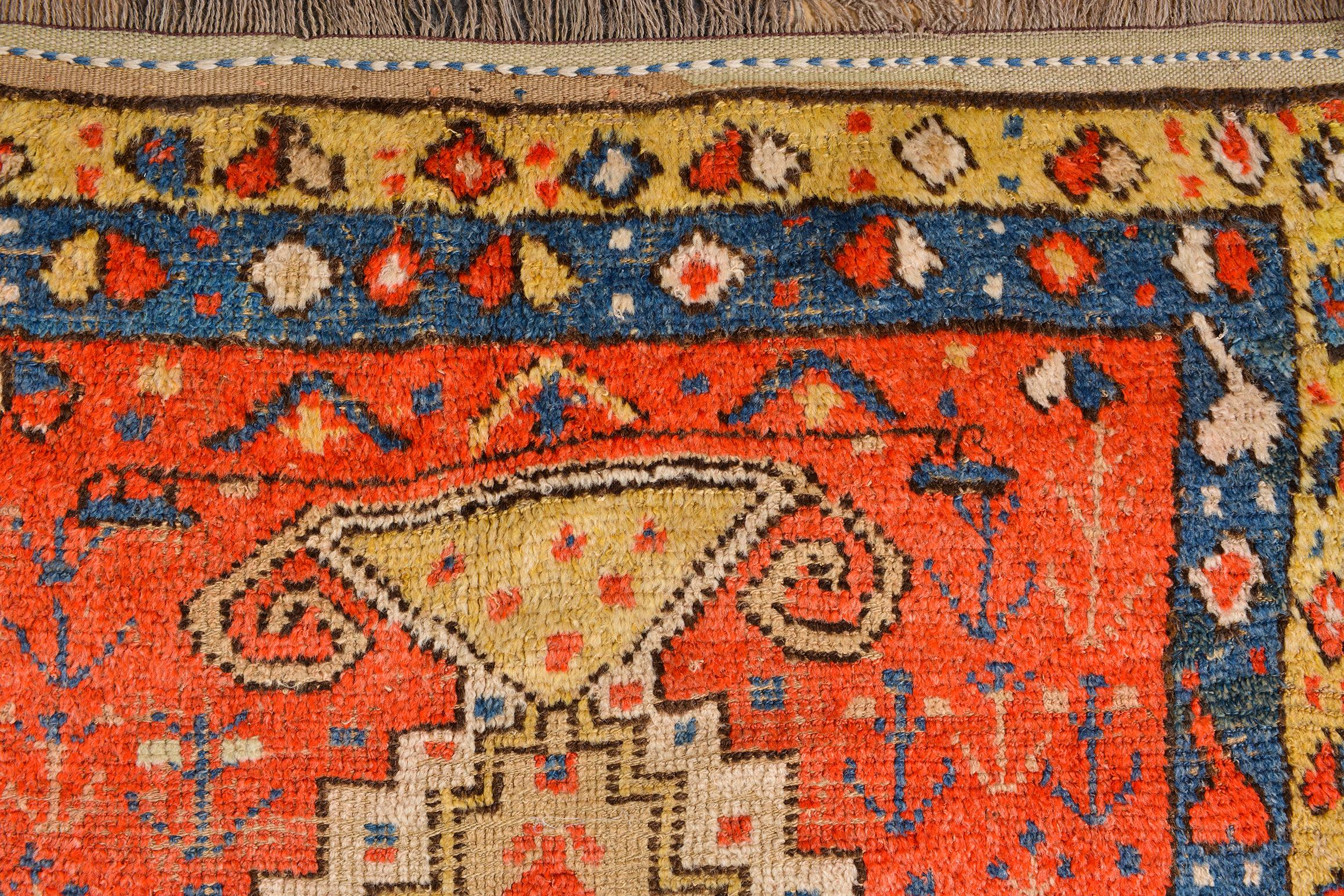 Hand-Knotted  Konya Prayer Rare Antique Rug from 19th Century For Sale