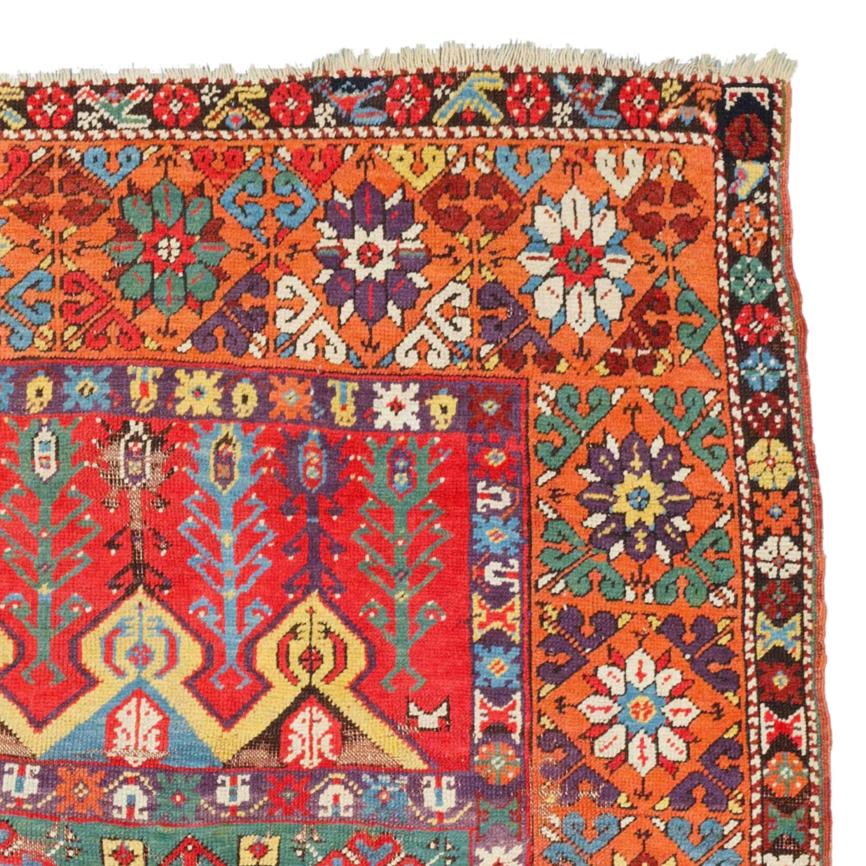 Tapis antique Konya du 19ème siècle, tapis d'Anatolie Ladik, tapis d'Anatolie antique Bon état - En vente à Sultanahmet, 34