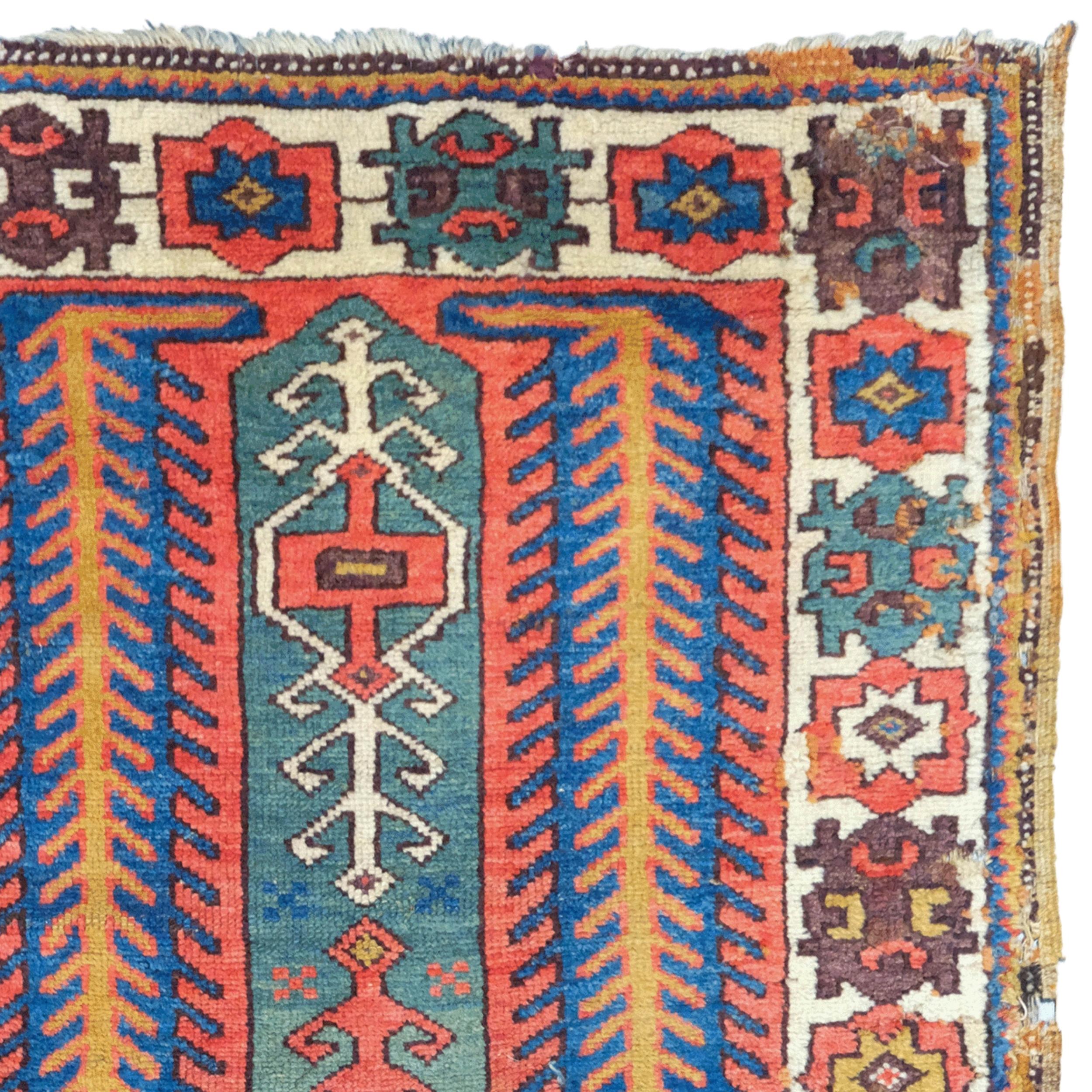 Antique Konya Rug - Early 19th Century Anatolian Konya Rug In Good Condition For Sale In Sultanahmet, 34