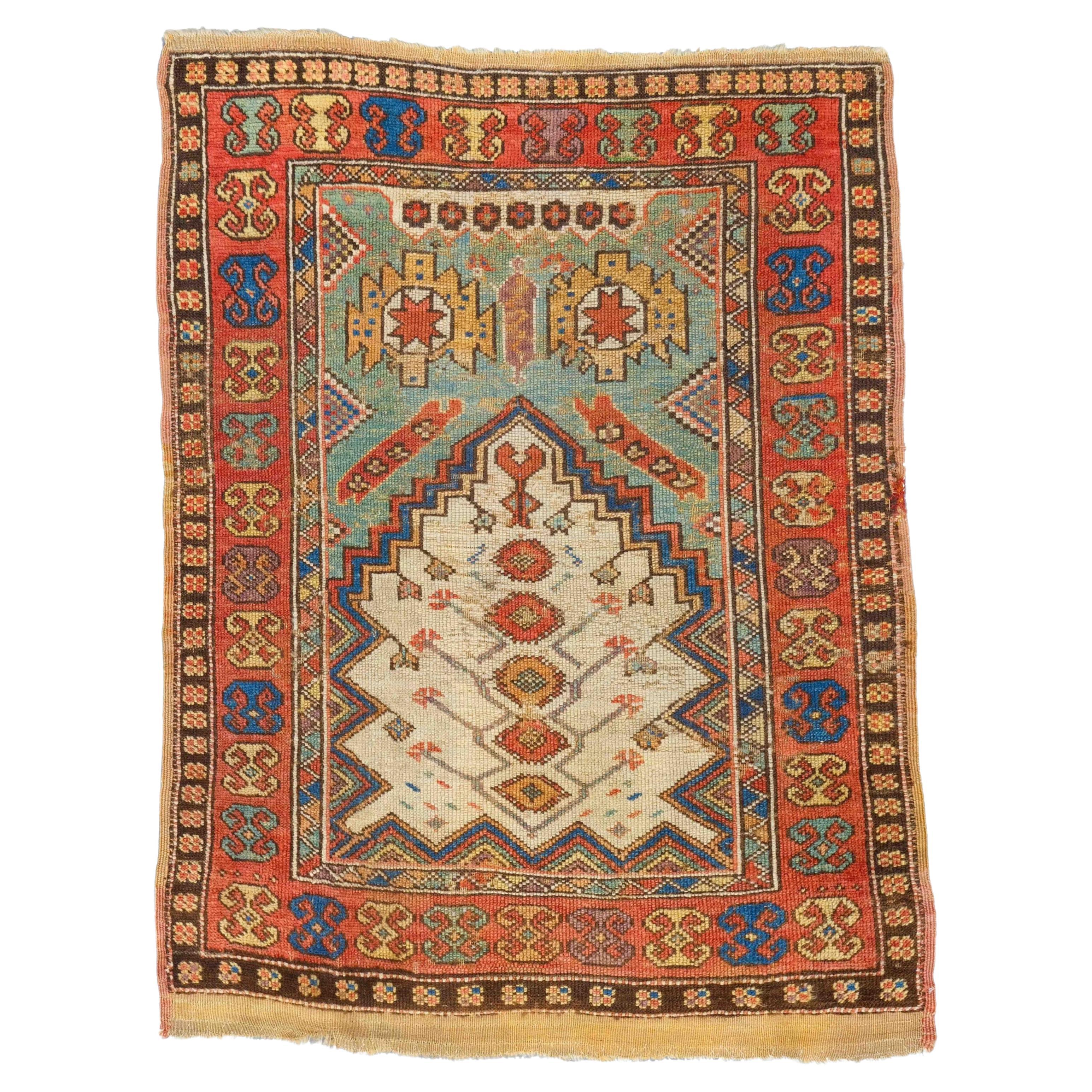 Antique Konya Rug - Early 19th Century Central Anatolian Konya Prayer Rug For Sale