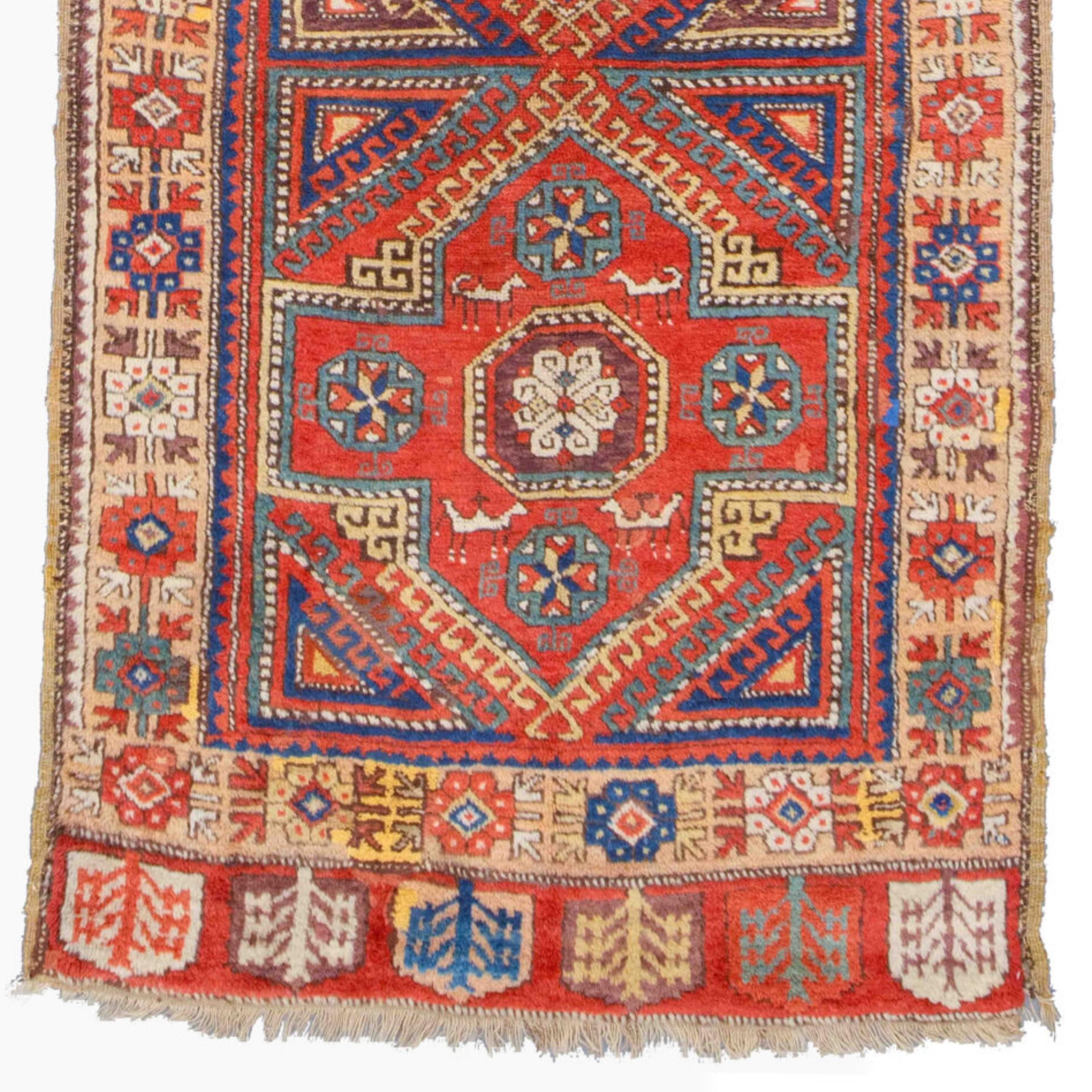 Middle of 19th Century Central Anatolian Konya Rug Size 114 x 315 cm (3,74 x 10,33)

Konya carpet, floor covering handwoven in or near the city of Konya in south-central Turkey. A group of early carpet fragments has been found in the ʿAlāʾ al-Dīn