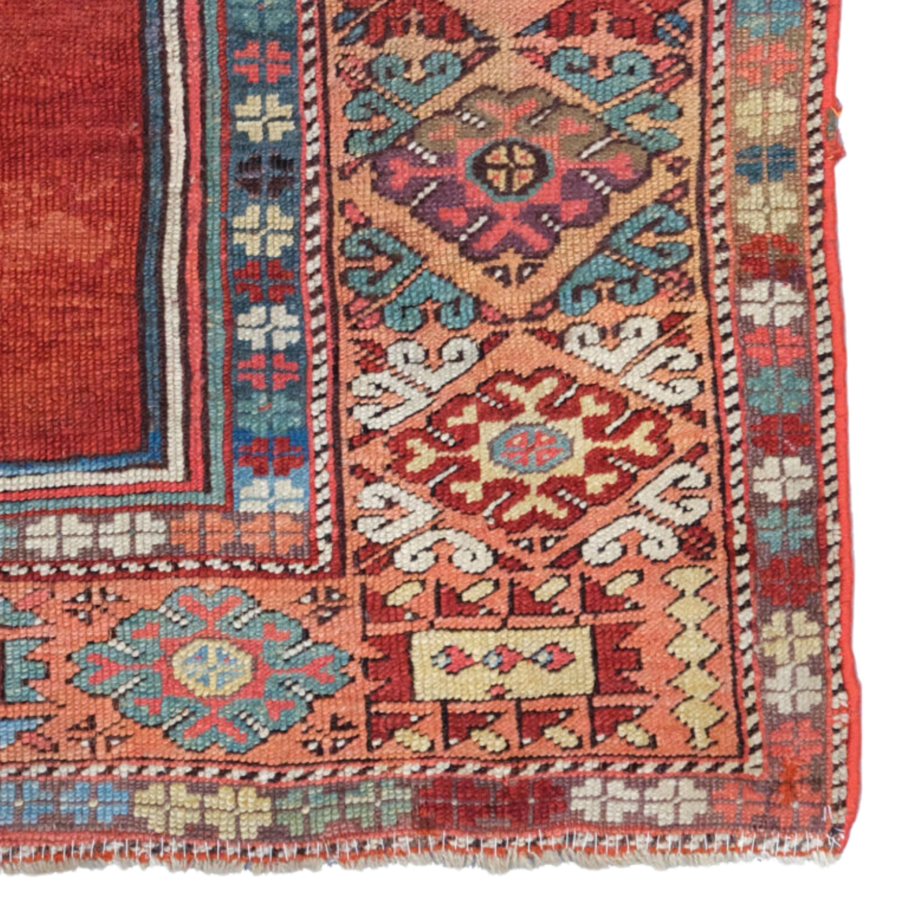 Wool Antique Konya Rug - Middle of the 19th Century Central Konya Prayer Rug For Sale
