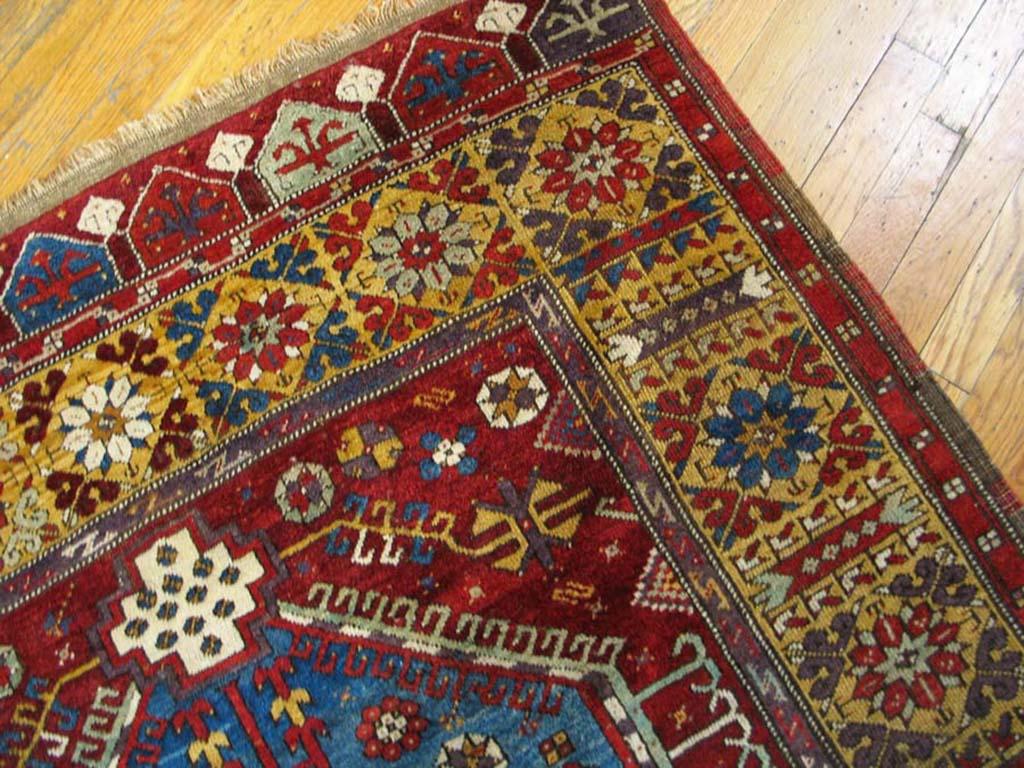 Early 19th Century Antique Konya  Turkish Rug  4' 7