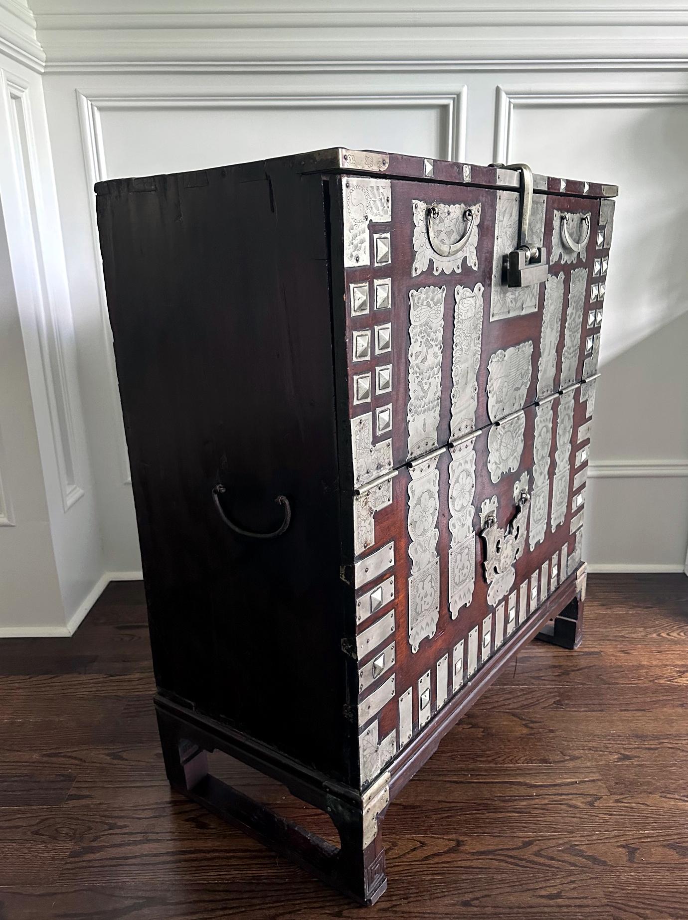 Antique Korean Bandaji Chest Pyongyang Joseon Dynasty For Sale 12