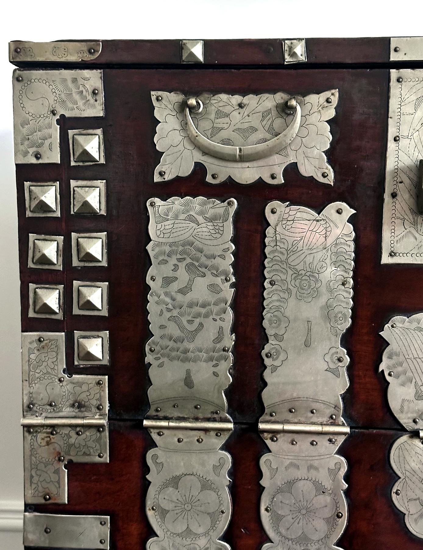 Antique Korean Bandaji Chest Pyongyang Joseon Dynasty For Sale 1