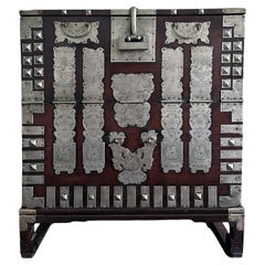 Antique Korean Bandaji Chest Pyongyang Joseon Dynasty