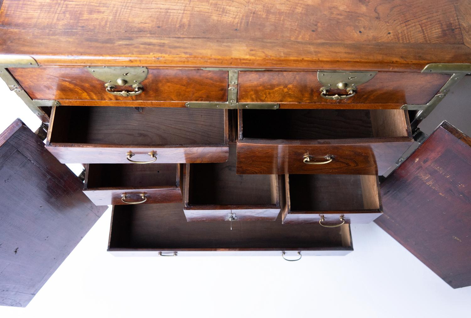 Antique Korean Burr Elm Treasure Cabinet (Kap Kae Suri) Chest Of Drawers, 19th C 8