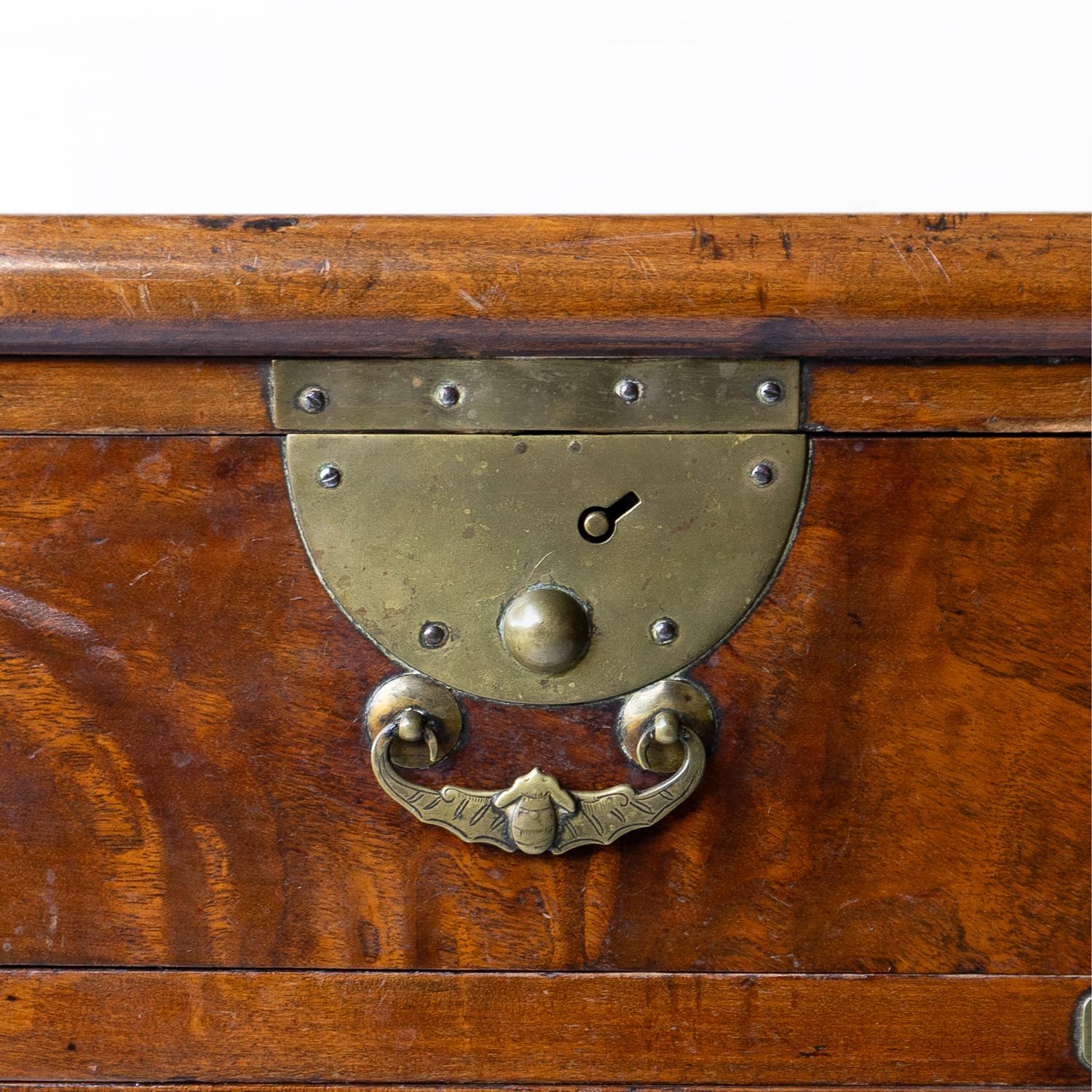 19th Century Antique Korean Burr Elm Treasure Cabinet (Kap Kae Suri) Chest Of Drawers, 19th C
