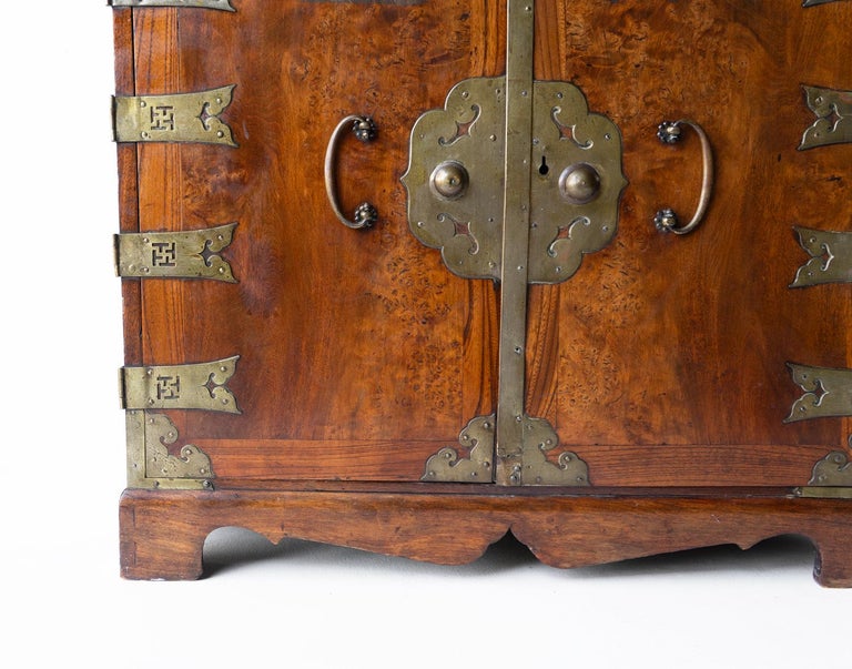 Burr Elm Cabinet From Korea - 19th Century Burr Elm Cabinet From Korea - 19th Century