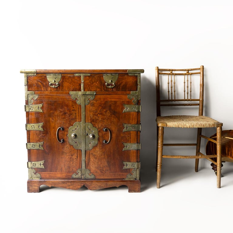 Burr Elm Cabinet From Korea - 19th Century Burr Elm Cabinet From Korea - 19th Century