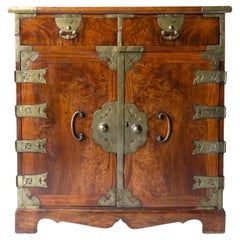 Antique Korean Burr Elm Treasure Cabinet (Kap Kae Suri) Chest Of Drawers, 19th C