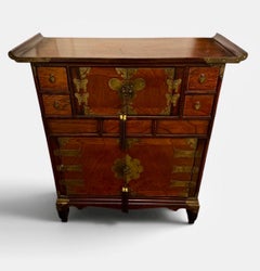Antique Korean Cabinet with Brass Fittings, Circa 1900