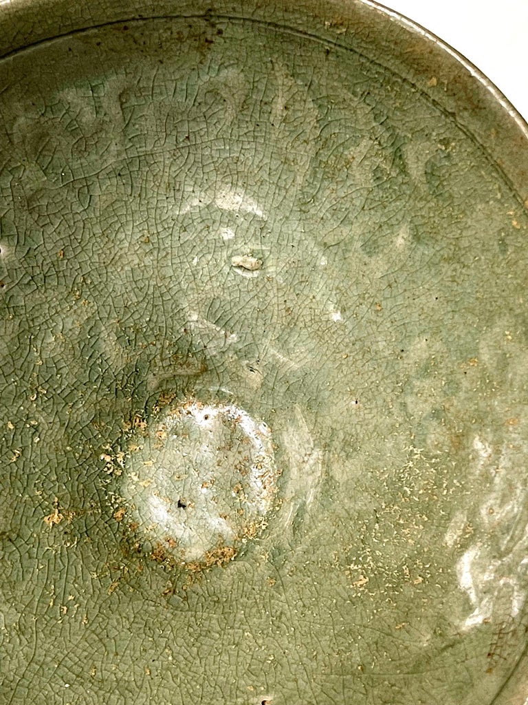 Antique Korean Ceramic Bowl with Incised Design For Sale at 1stDibs