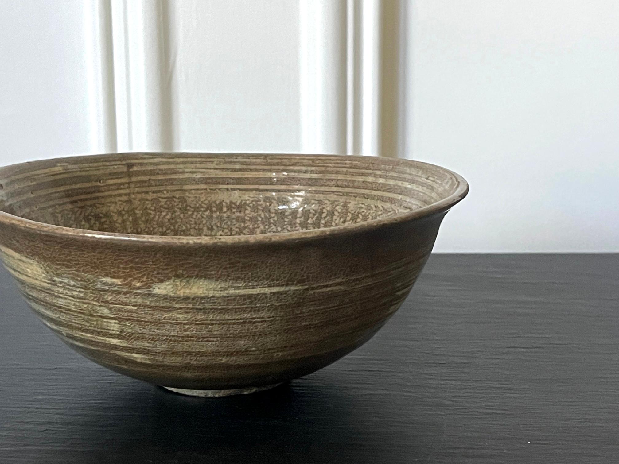 Antique Korean Ceramic Buncheong Bowl Joseon Dynasty For Sale 6