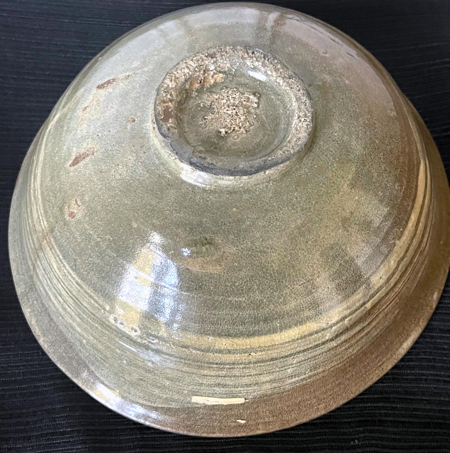 Antique Korean Ceramic Buncheong Bowl Joseon Dynasty For Sale 1