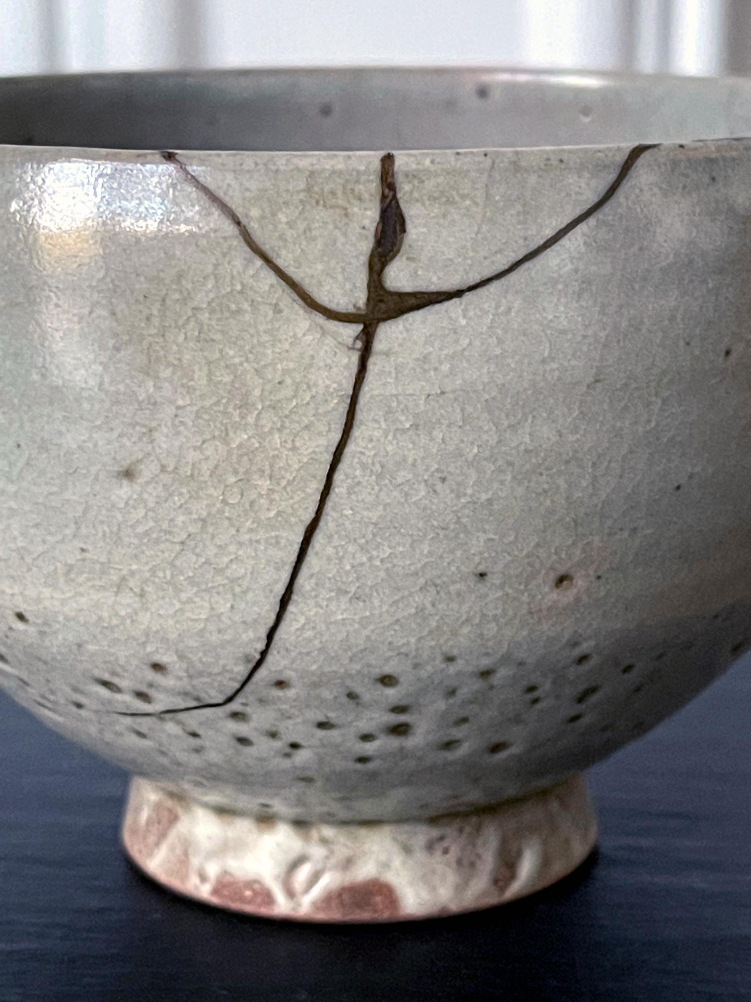 Japanese Antique Korean Ceramic Gohon Chawan Tea Bowl Joseon Dynasty For Sale