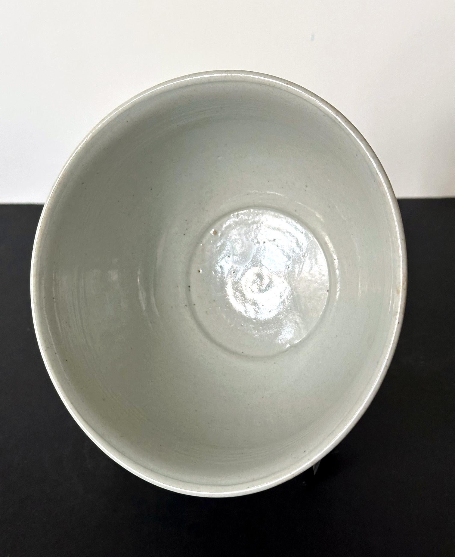 Antica ciotola coreana in ceramica bianca della dinastia Joseon in vendita 4