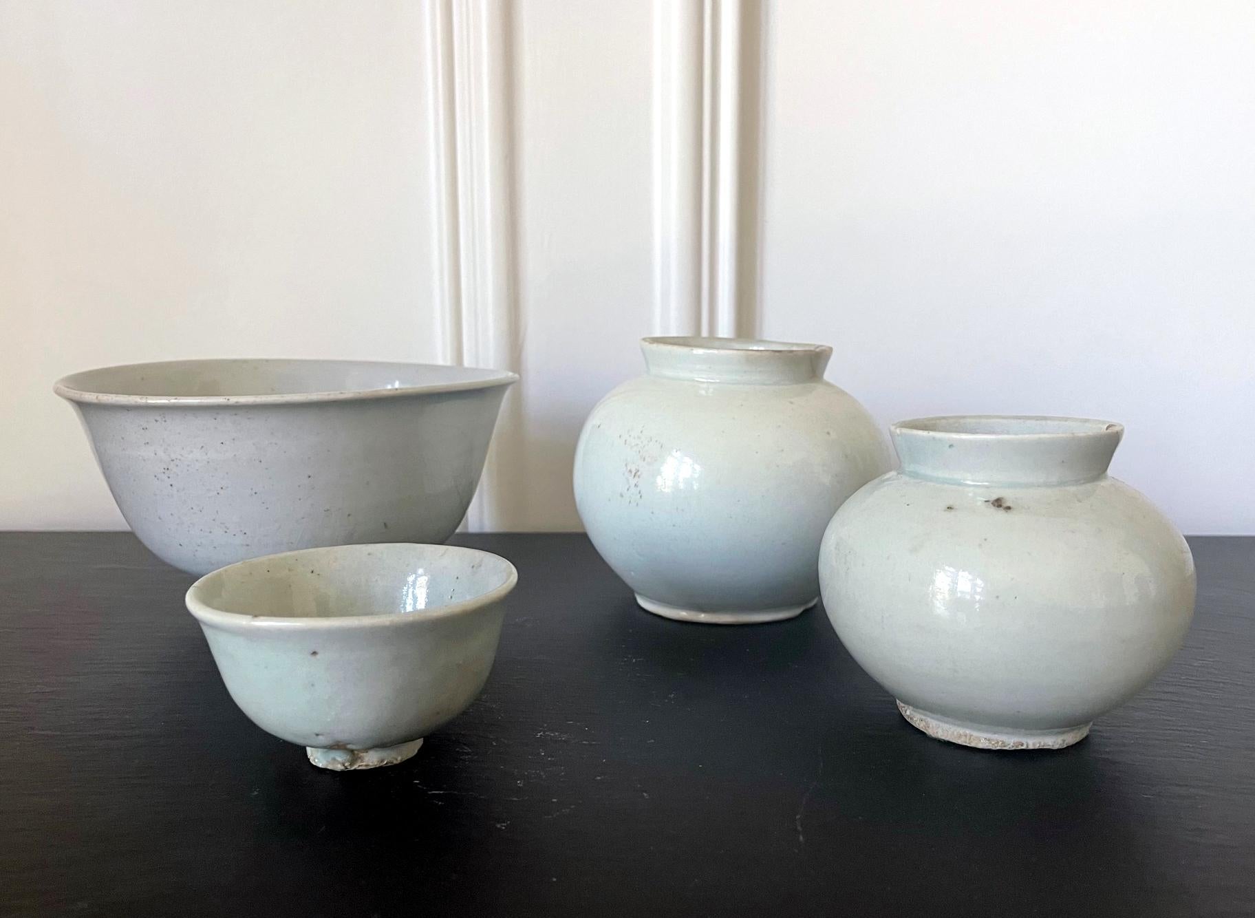 Antique Korean Ceramic White Bowl Joseon Dynasty For Sale 11
