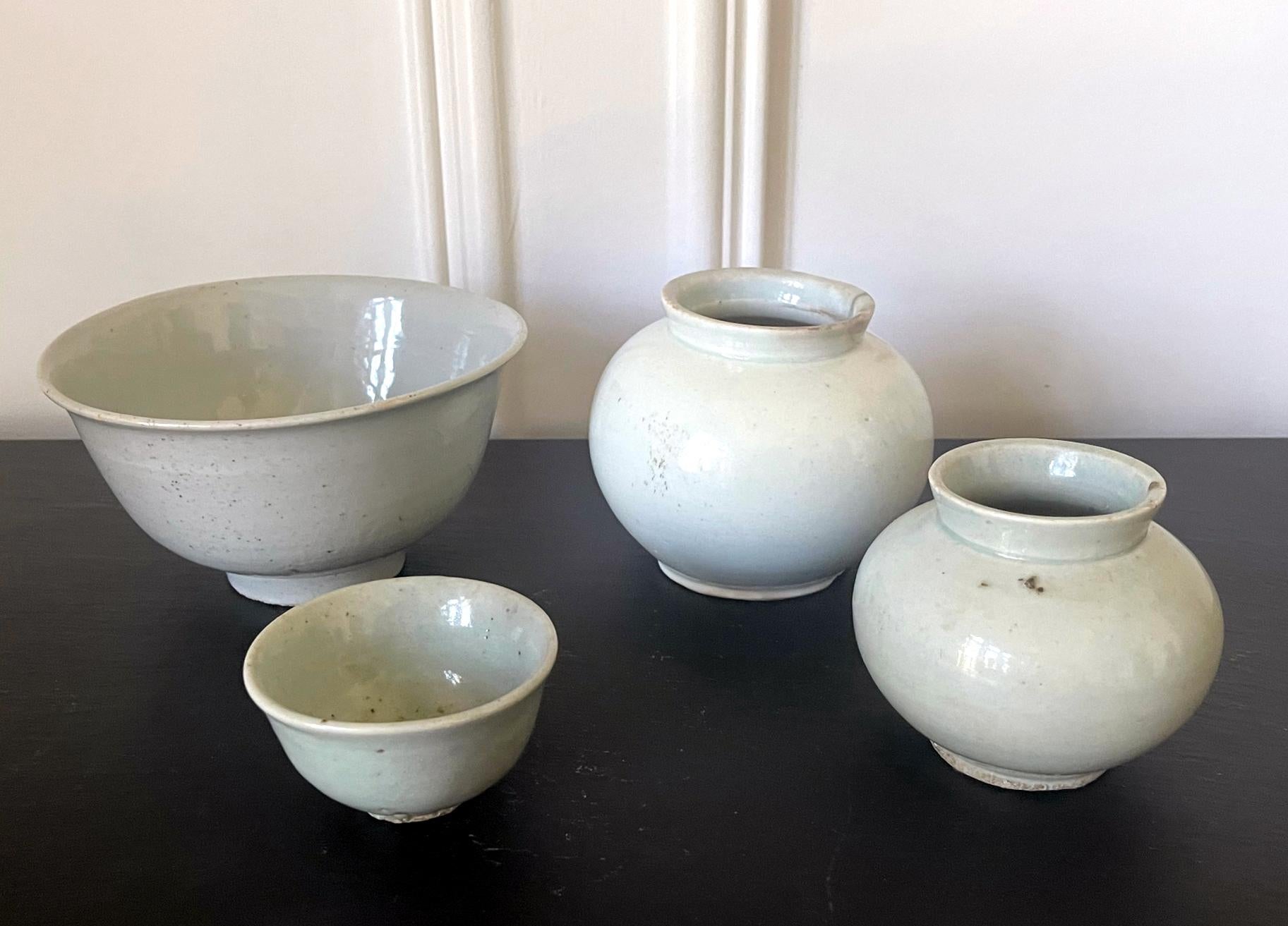 Antique Korean Ceramic White Bowl Joseon Dynasty For Sale 12