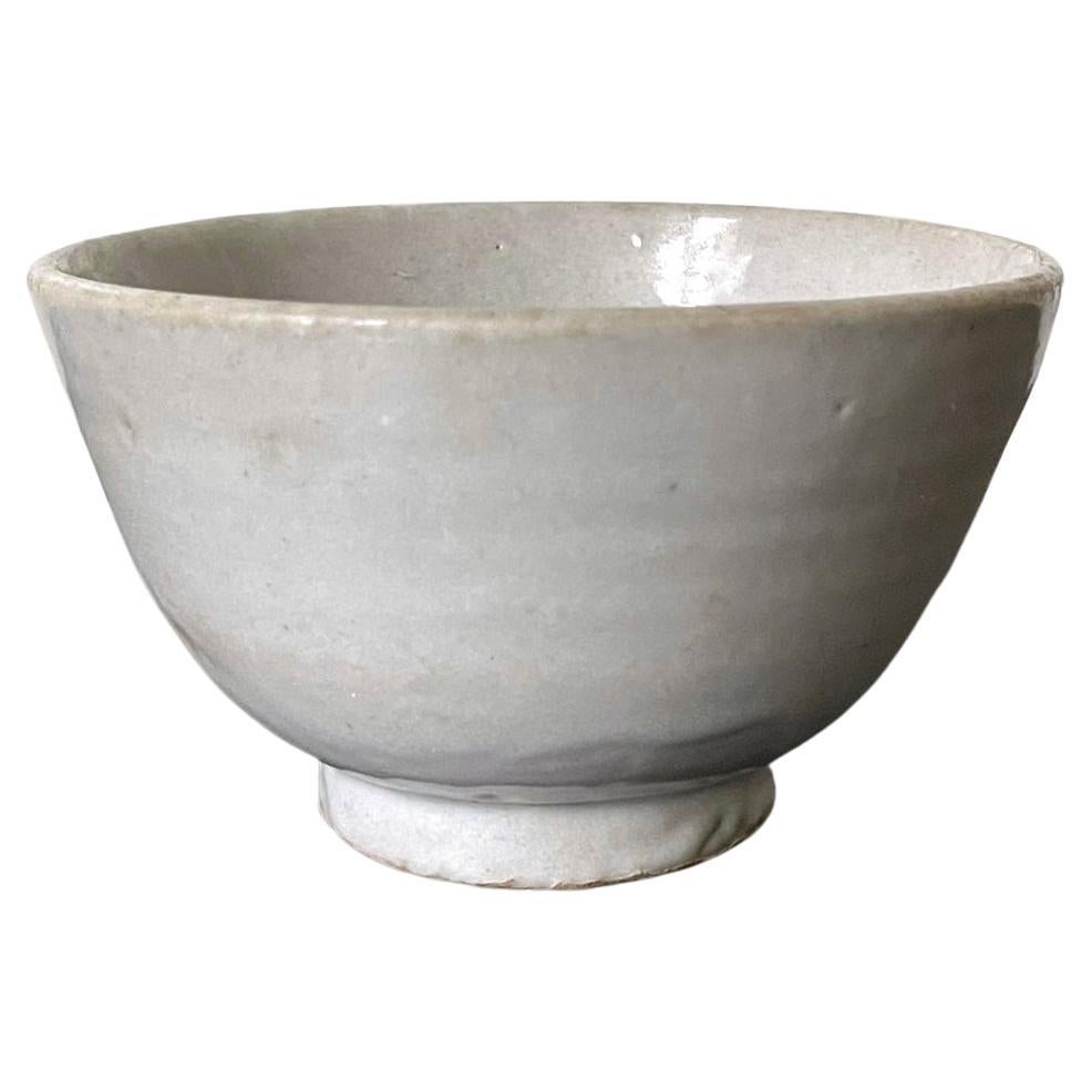 Antike Koreanische weiße Schale aus Keramik aus der Joseon-Dynastie