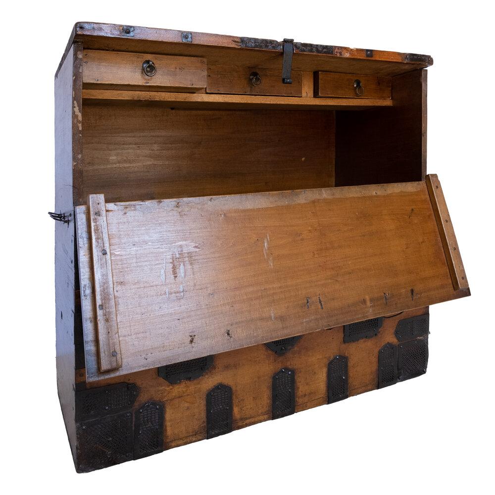 Rustic Antique Korean Garment Chest For Sale