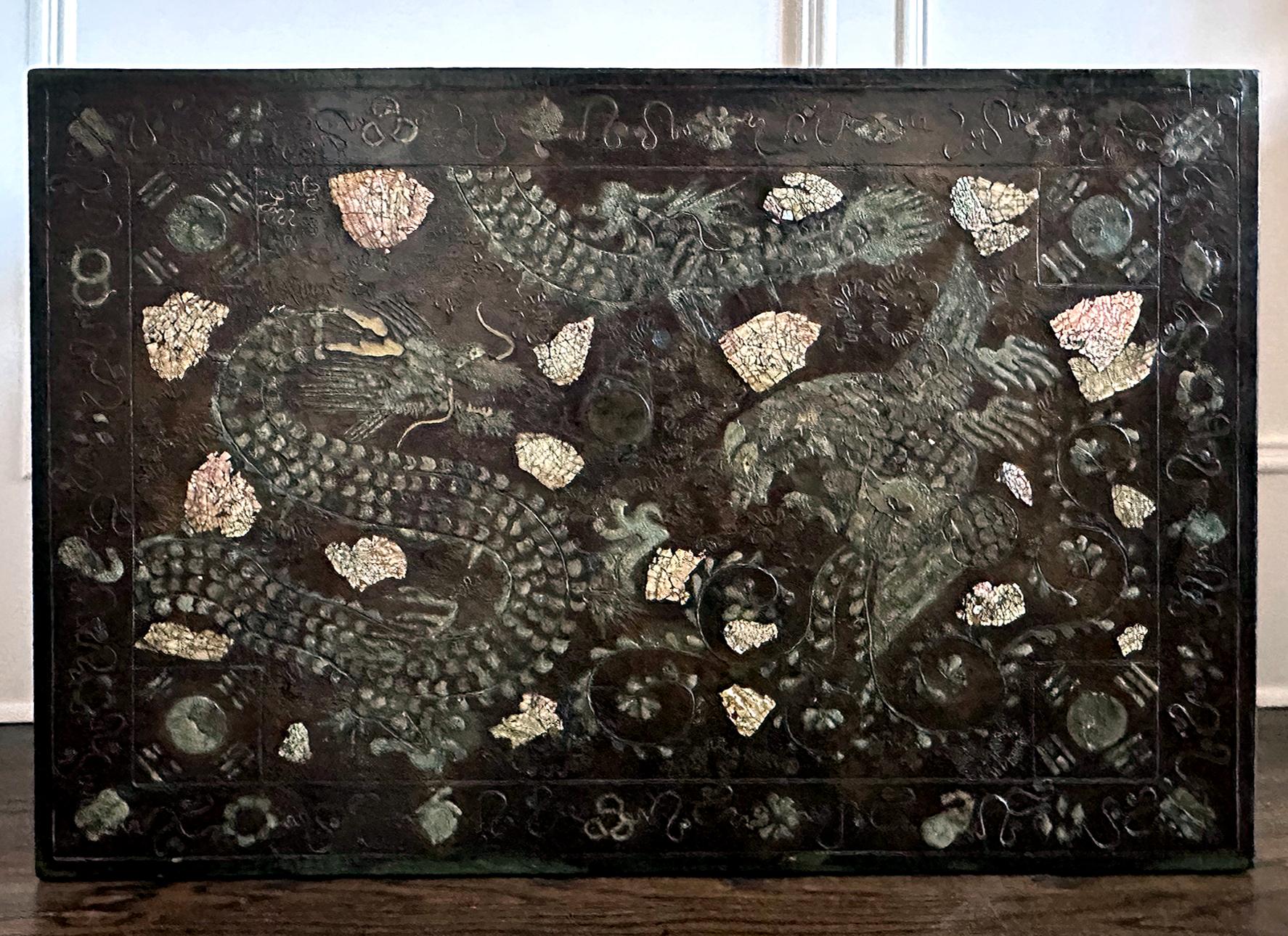 Autre Table basse coréenne ancienne avec incrustations élaborées en vente