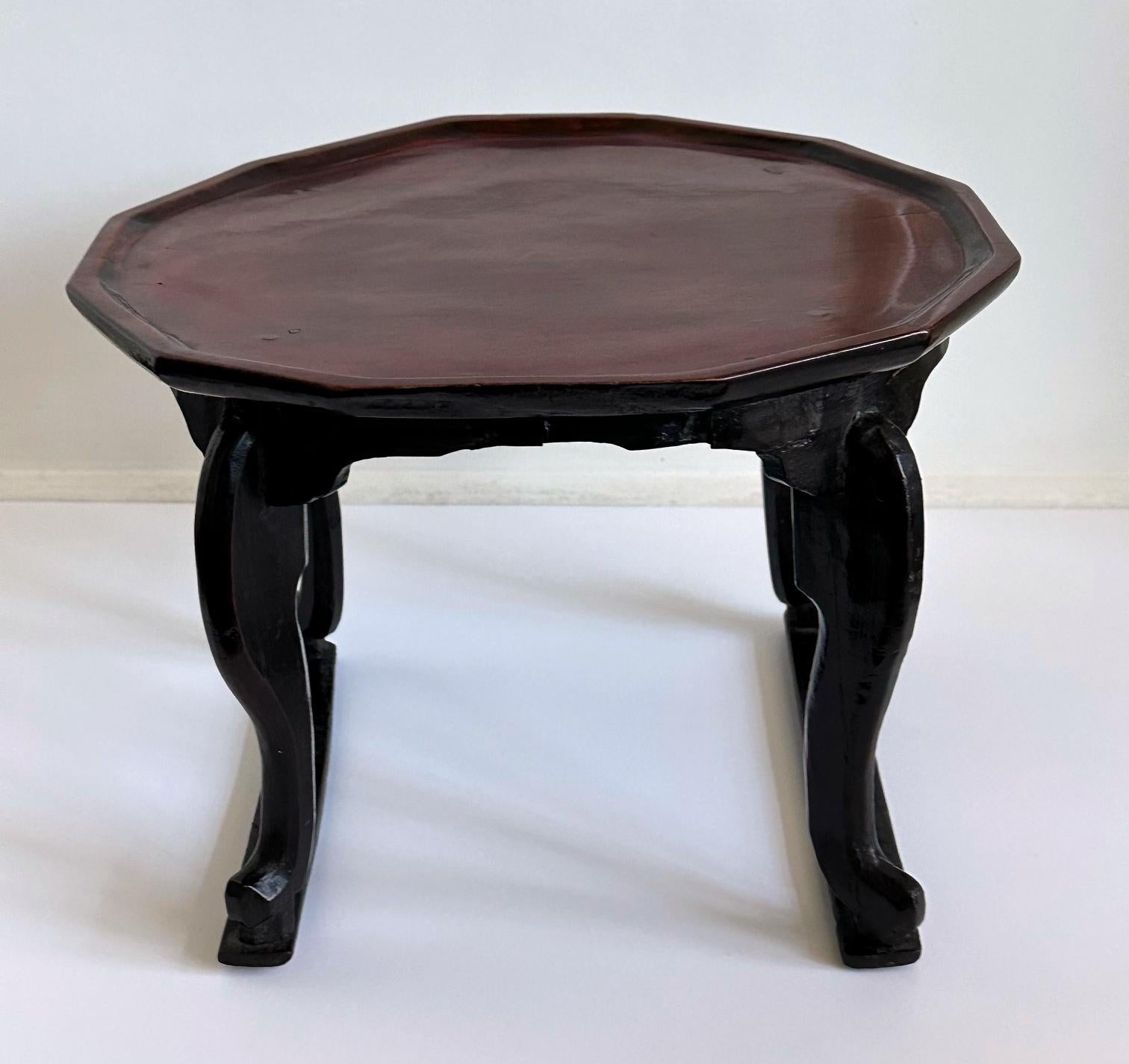 19th Century Antique Korean Lacquer Wood Soban Table Joseon Period For Sale