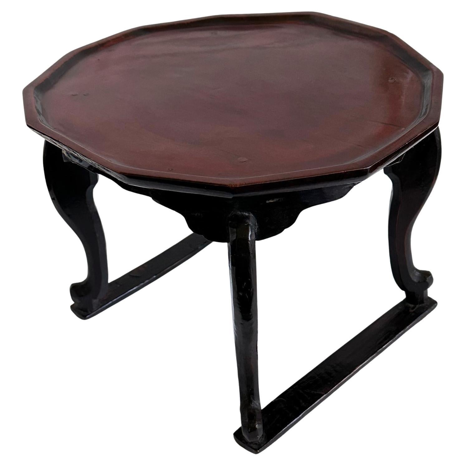 Antique Korean Lacquer Wood Soban Table Joseon Period For Sale