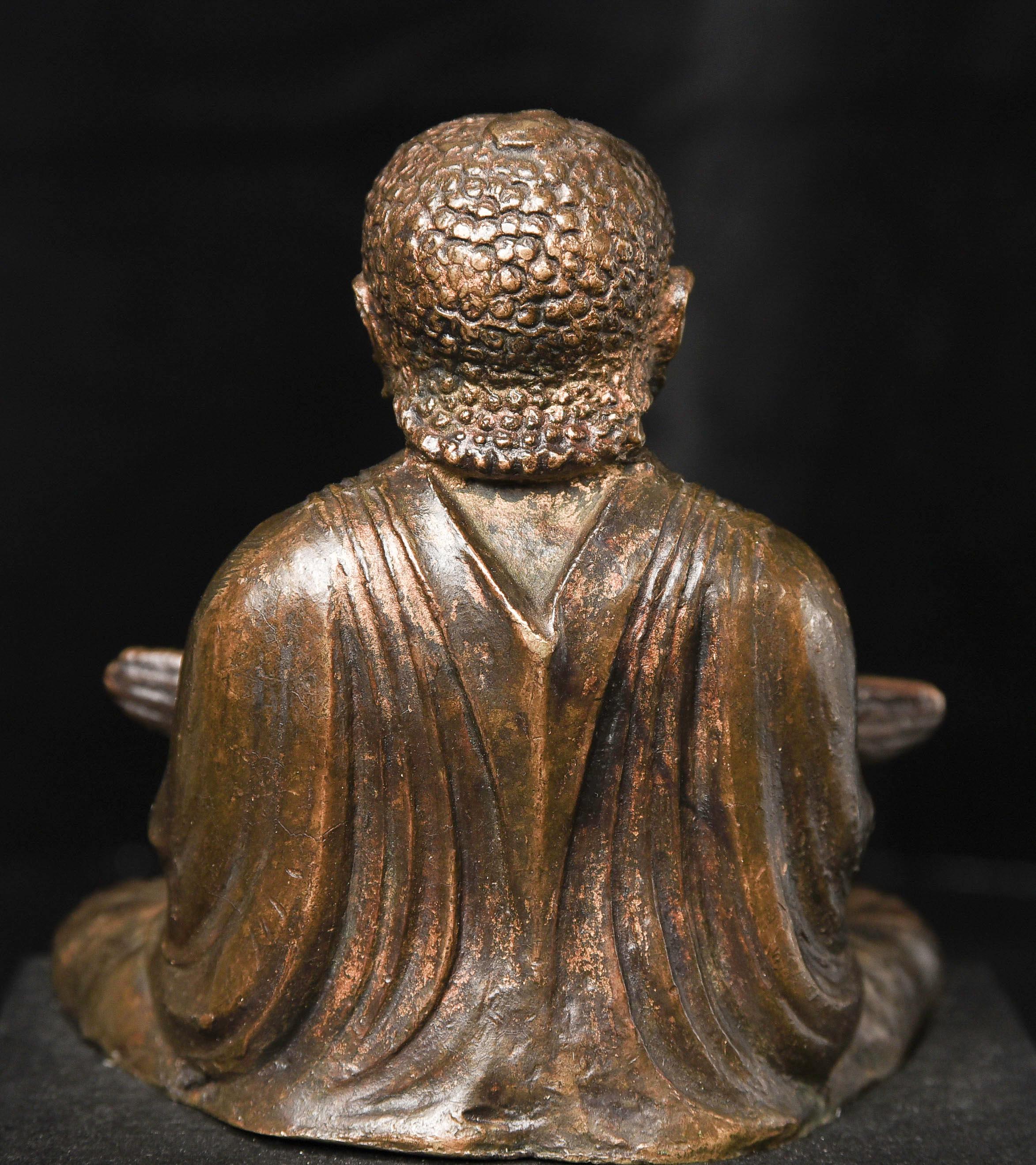 Bronze Antique Korean or Japanese Buddha - 9719