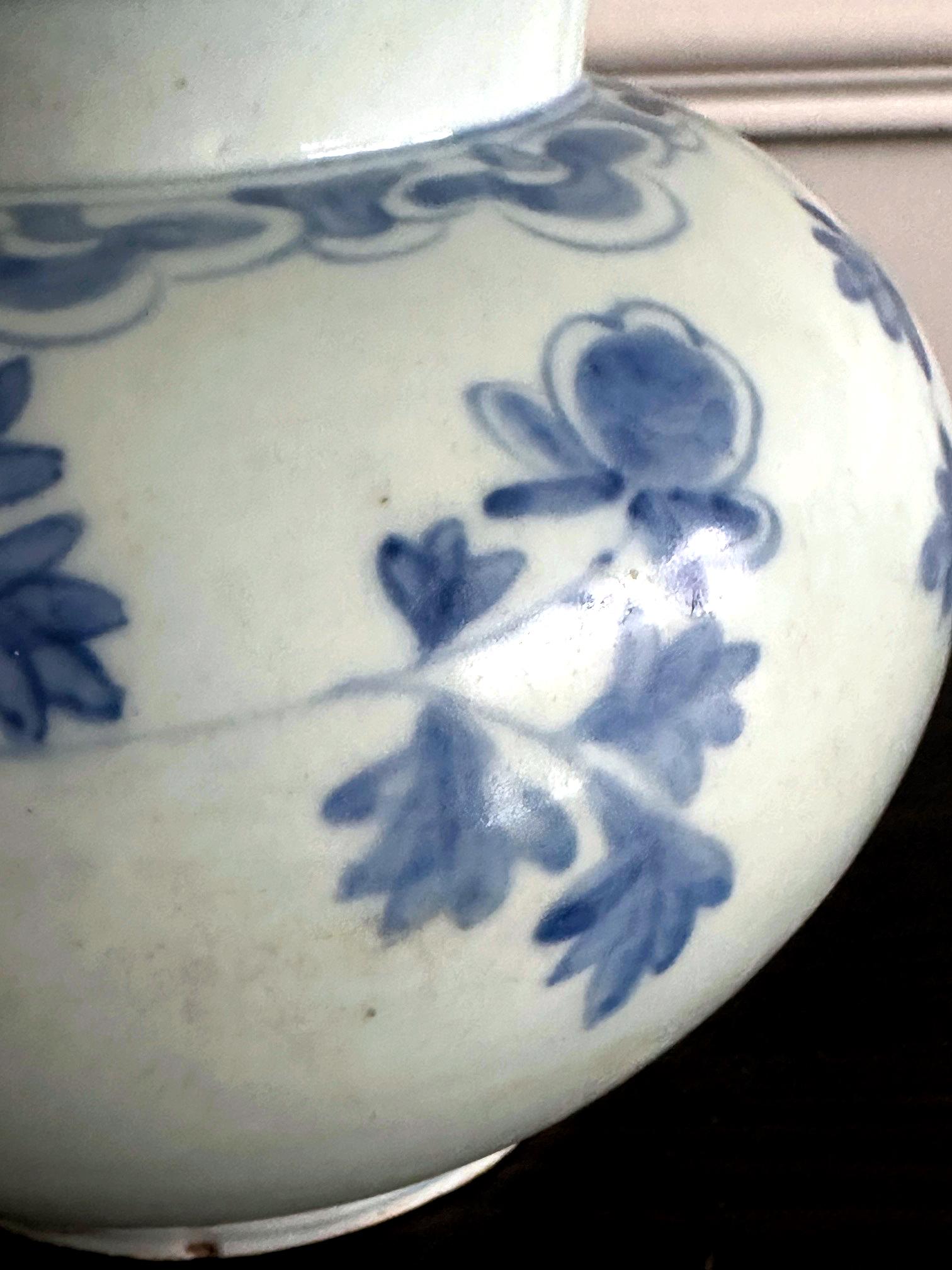 Antique Korean Porcelain Peony Jar Joseon Dynasty For Sale 4