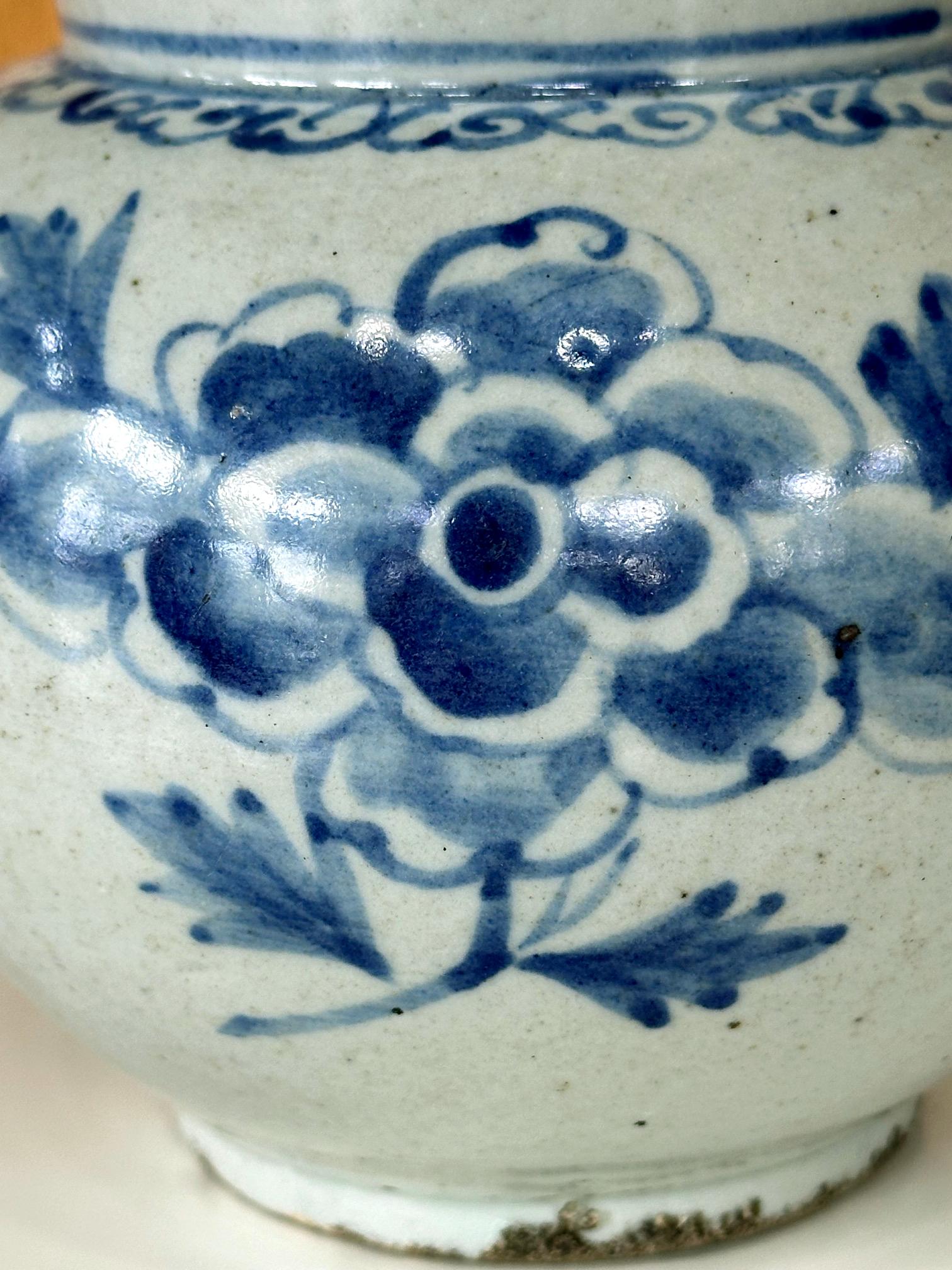 Antique Korean Porcelain Peony Jar Joseon Dynasty For Sale 8
